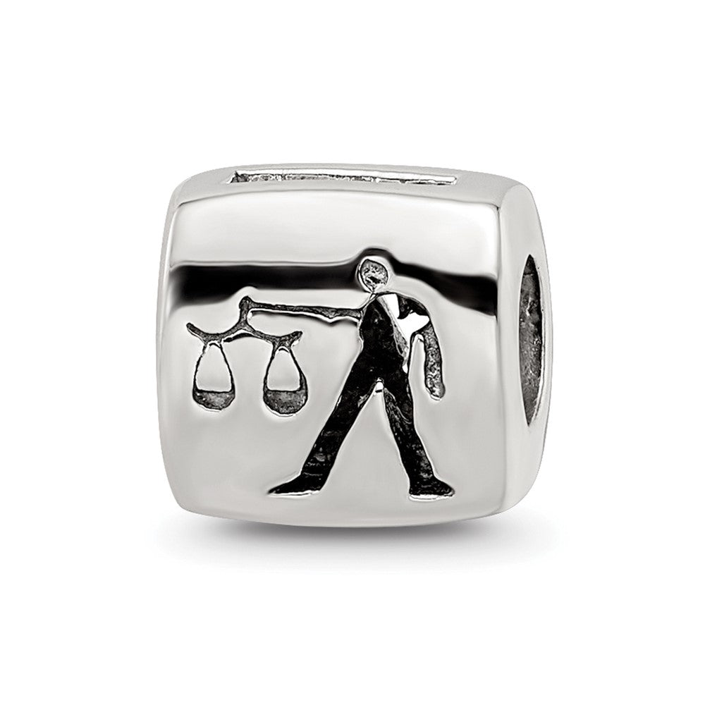 Sterlingsilber Reflections Libra Tierkreis Antikisiert Perle