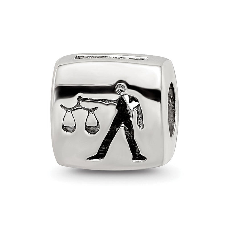 Sterlingsilber Reflections Libra Tierkreis Antikisiert Perle