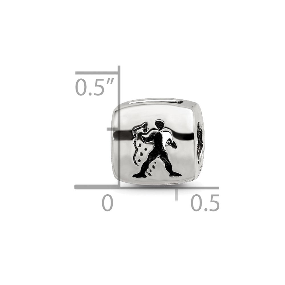Sterlingsilber Reflections Aquarius Tierkreis Antikisiert Perle