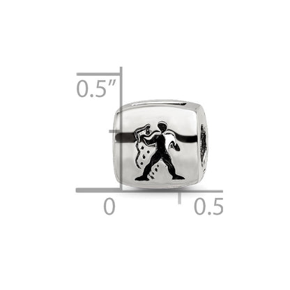 Sterlingsilber Reflections Aquarius Tierkreis Antikisiert Perle
