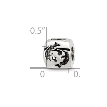 Sterlingsilber Reflections Pisces Tierkreis Antikisiert Perle