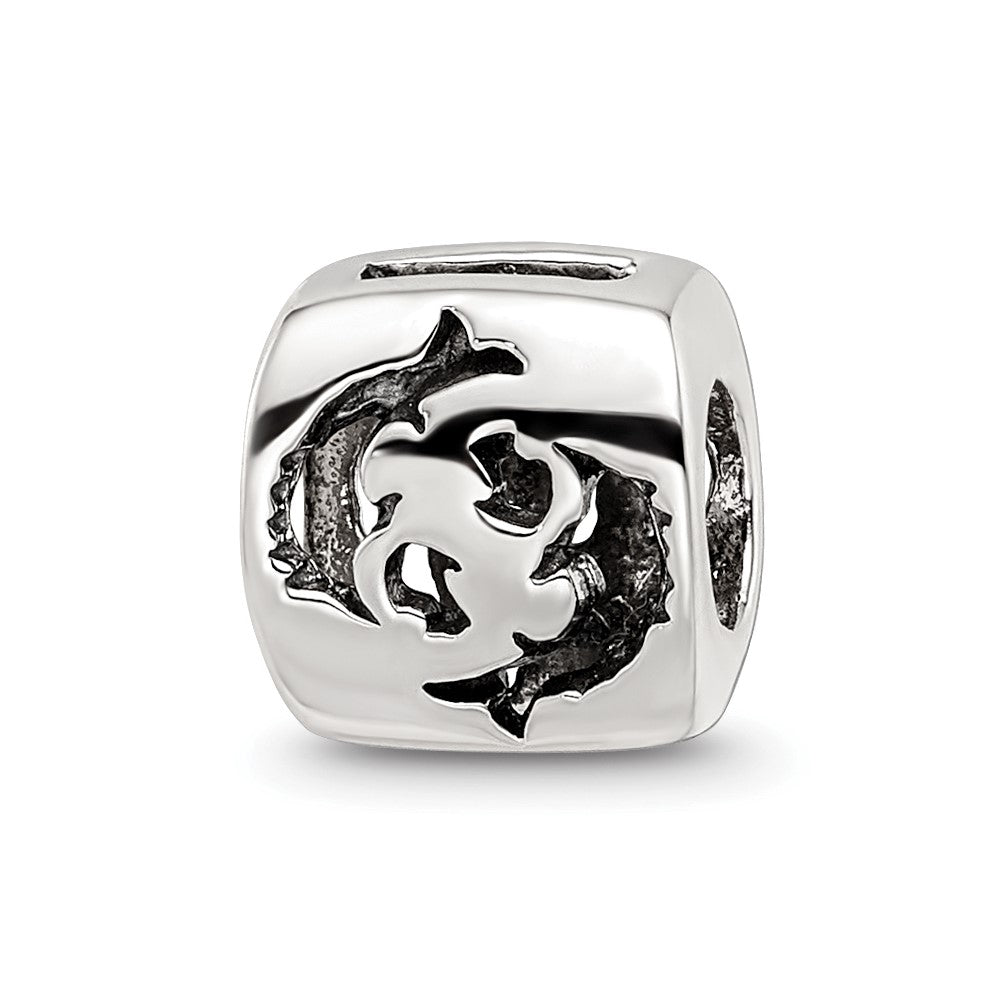Sterlingsilber Reflections Pisces Tierkreis Antikisiert Perle