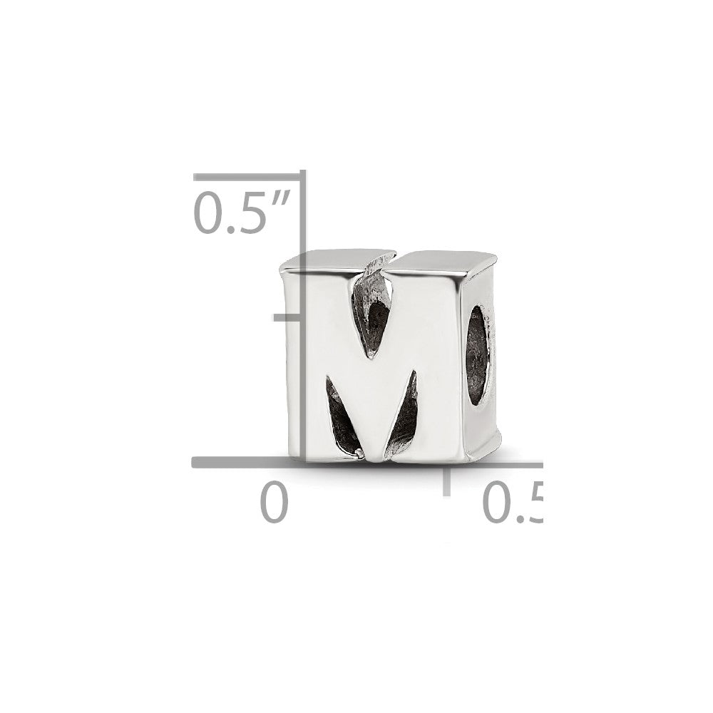 Sterlingsilber Reflections Buchstabe M Perle