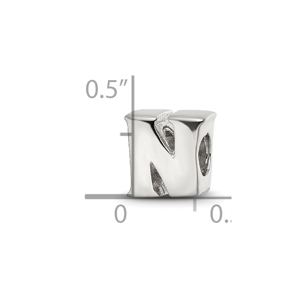 Sterlingsilber Reflections Buchstabe N Perle
