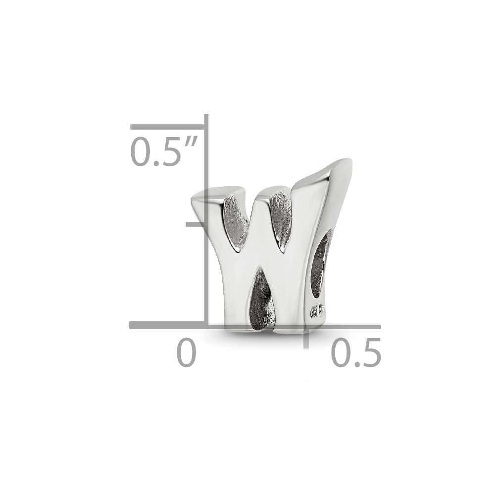 Sterlingsilber Reflections Buchstabe W Perle
