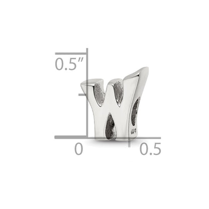 Sterlingsilber Reflections Buchstabe W Perle