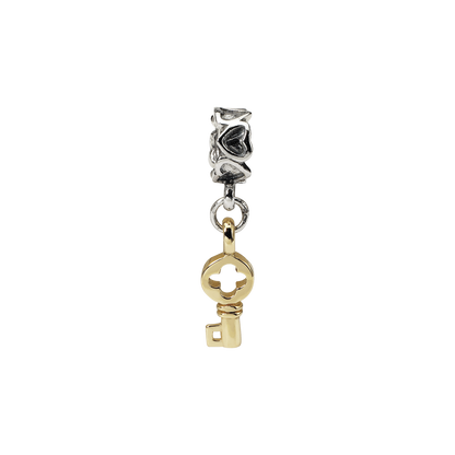 Ss/vergoldet Sterlingsilber & 14K Reflections Key Hängend Perle