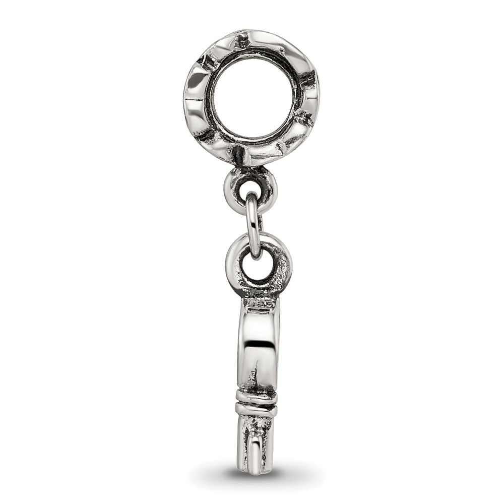 Sterlingsilber Reflections Key Hängend mit Herzen Perle