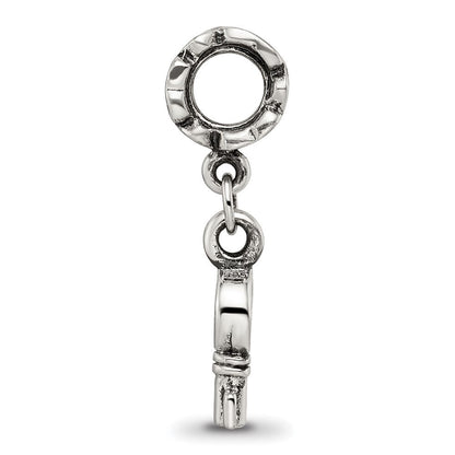 Sterlingsilber Reflections Key Hängend mit Herzen Perle