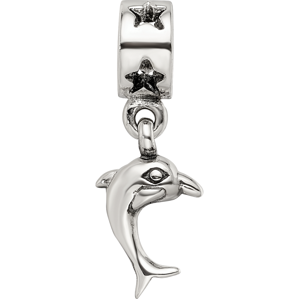 Sterlingsilber Reflections Delfin Hängend Perle