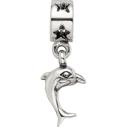 Sterlingsilber Reflections Delfin Hängend Perle