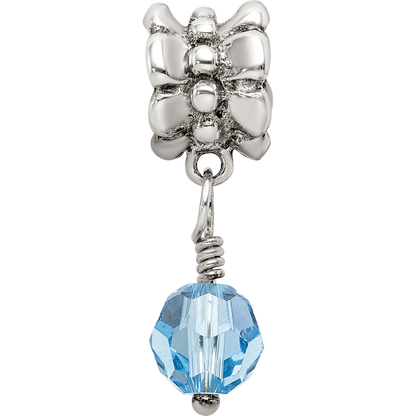 Sterlingsilber Reflections Blau Preciosa Kristall Hängend Perle