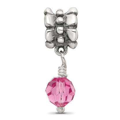 Sterlingsilber Reflections Rosa Preciosa Kristall Hängend Perle