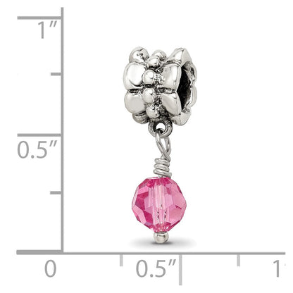 Sterlingsilber Reflections Rosa Preciosa Kristall Hängend Perle