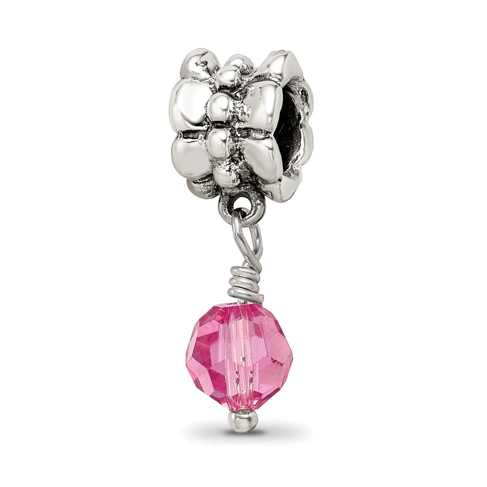 Sterlingsilber Reflections Rosa Preciosa Kristall Hängend Perle