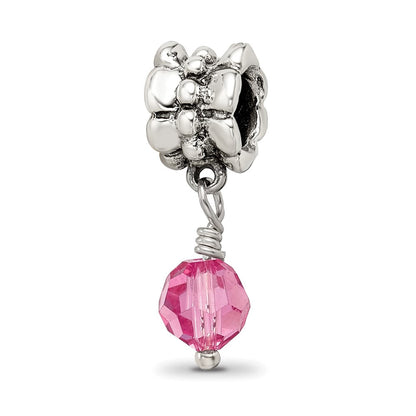 Sterlingsilber Reflections Rosa Preciosa Kristall Hängend Perle