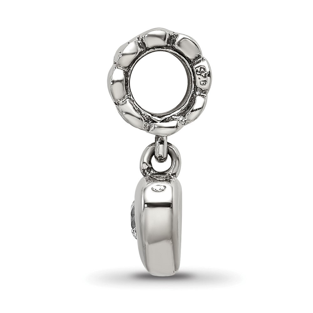 Sterlingsilber Reflections Zirkonia Herz Hängend Perle