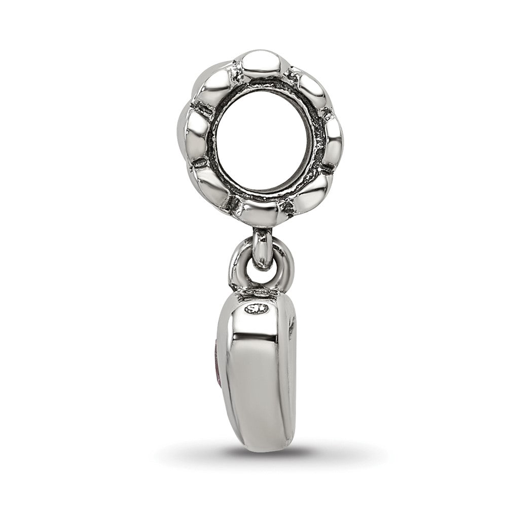 Sterlingsilber Reflections Rosa Zirkonia Herz Hängend Perle