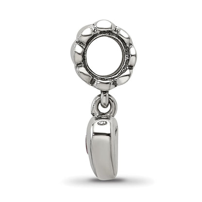 Sterlingsilber Reflections Rosa Zirkonia Herz Hängend Perle