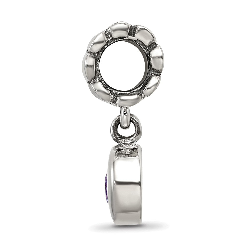 Sterlingsilber Reflections Lila Zirkonia Rund Hängend Perle