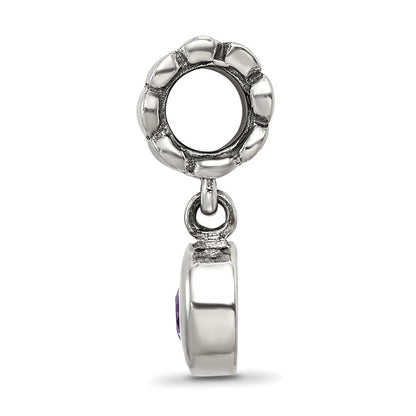 Sterlingsilber Reflections Lila Zirkonia Rund Hängend Perle