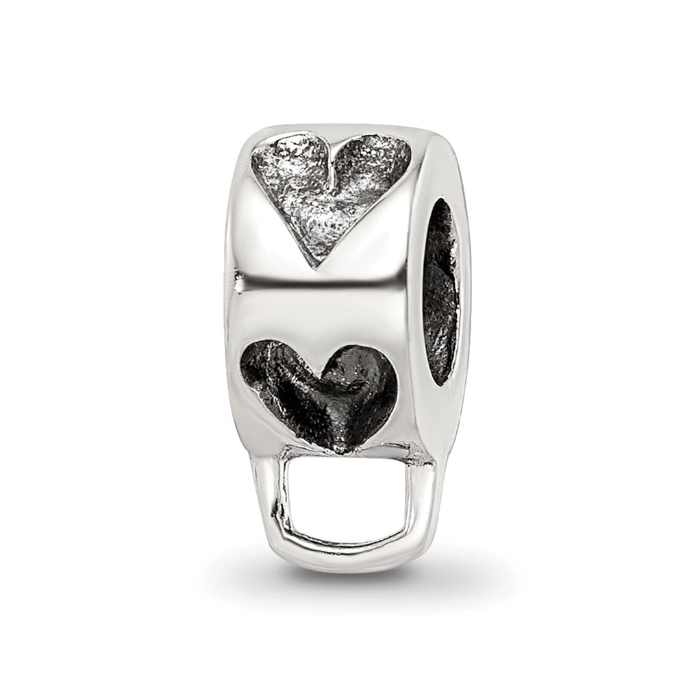 Sterlingsilber Reflections Herz mit Loop For Click-on Perle