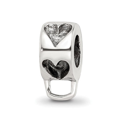 Sterlingsilber Reflections Herz mit Loop For Click-on Perle