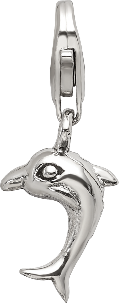 Sterlingsilber Reflections Delfin Click-on For Perle