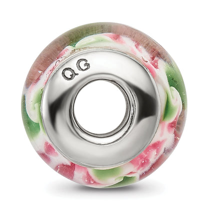 Sterlingsilber Reflections Rosa/green Hand-blown Glas Perle