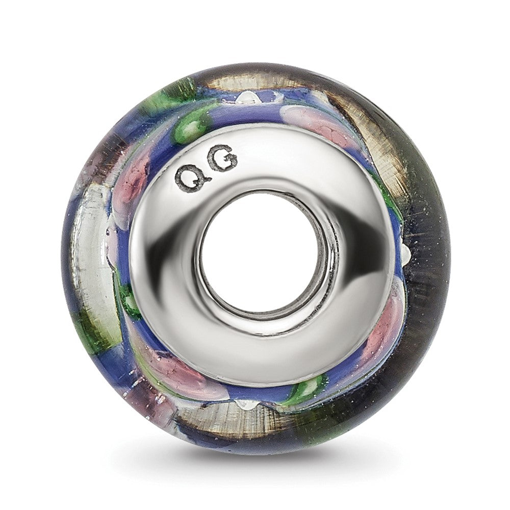 Sterlingsilber Reflections Blau/pink Hand-blown Glas Perle
