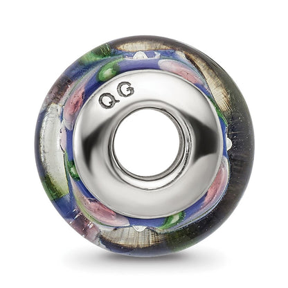Sterlingsilber Reflections Blau/pink Hand-blown Glas Perle