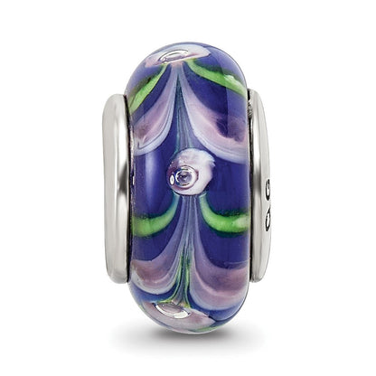 Sterlingsilber Reflections Blau/pink Hand-blown Glas Perle