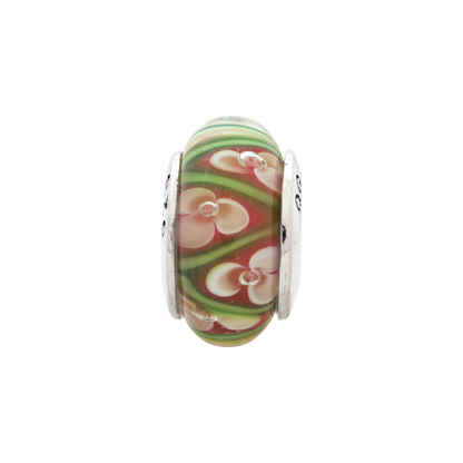 Sterlingsilber Reflections Gelb Blumen Hand-blown Glas Perle