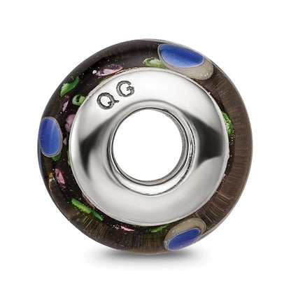 Sterlingsilber Reflections Blau Hand-blown Glas Perle