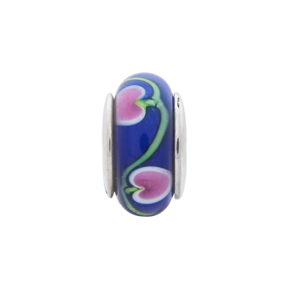 Sterlingsilber Reflections Blau/pink Hand-blown Glas Perle