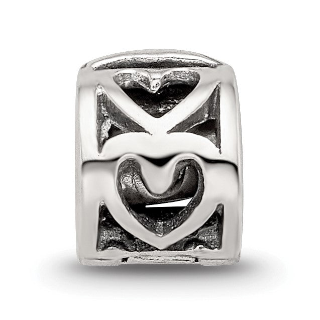 Sterlingsilber Kinder Kollektion Reflections Herz Muster Klammer Perle