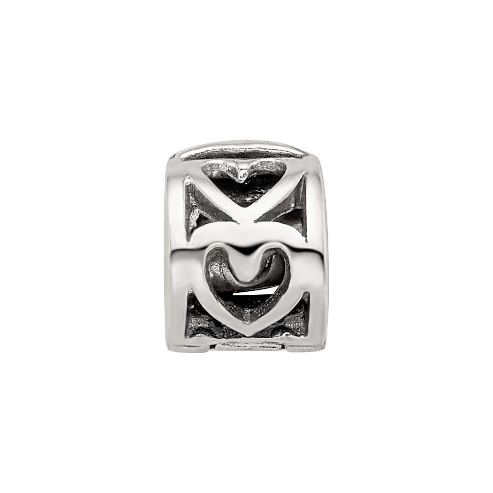 Sterlingsilber Kinder Kollektion Reflections Herz Muster Klammer Perle