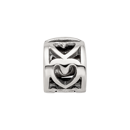 Sterlingsilber Kinder Kollektion Reflections Herz Muster Klammer Perle