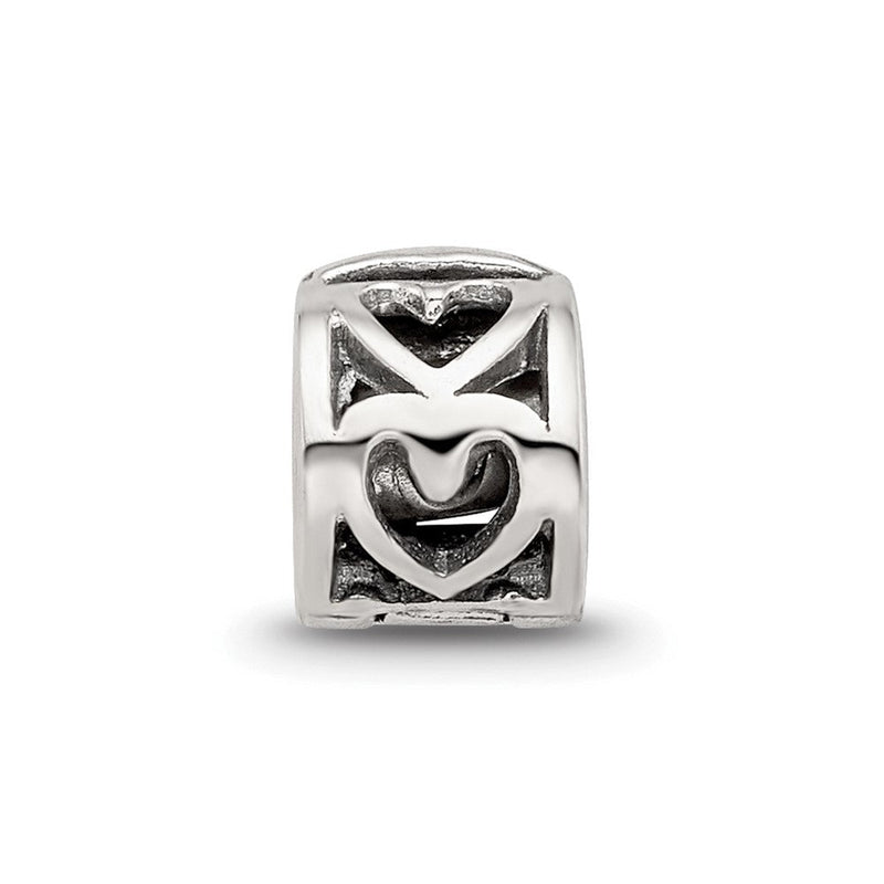 Sterlingsilber Kinder Kollektion Reflections Herz Muster Klammer Perle