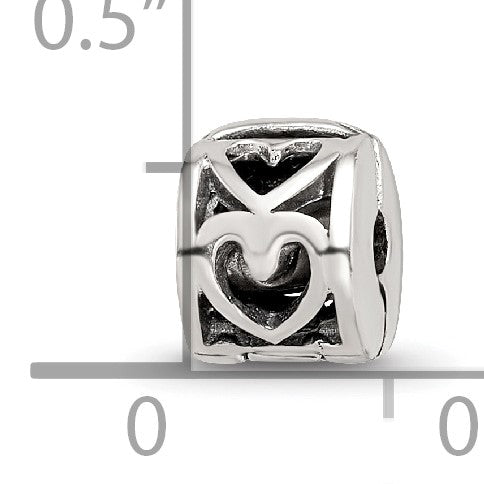 Sterlingsilber Kinder Kollektion Reflections Herz Muster Klammer Perle