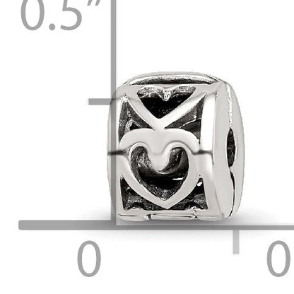 Sterlingsilber Kinder Kollektion Reflections Herz Muster Klammer Perle