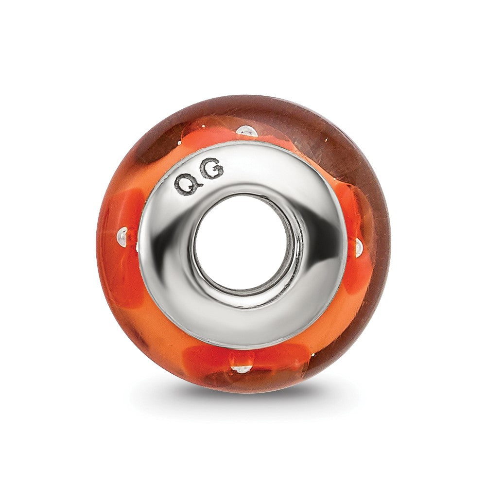 Sterlingsilber Kinder Kollektion Hand-blown Orange Glas Reflections Perle