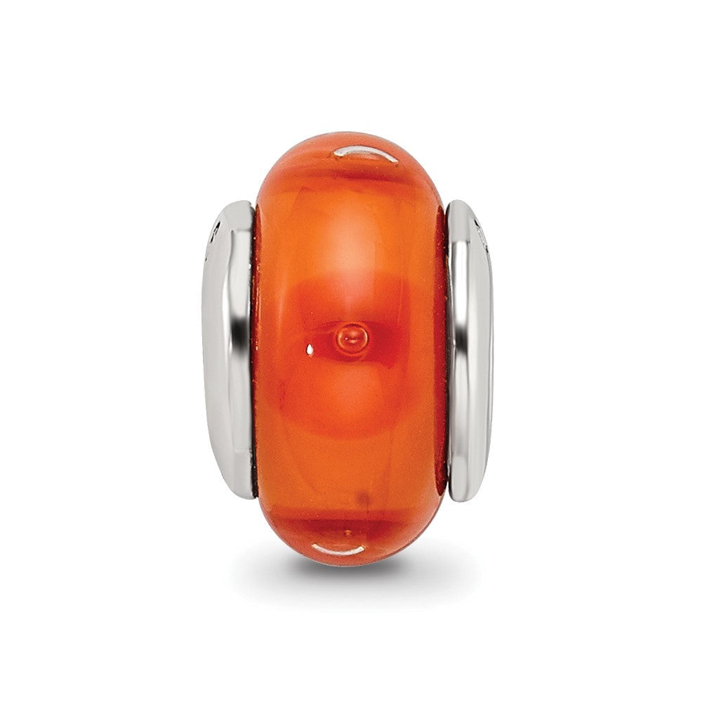 Sterlingsilber Kinder Kollektion Hand-blown Orange Glas Reflections Perle