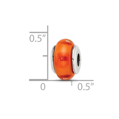 Sterlingsilber Kinder Kollektion Hand-blown Orange Glas Reflections Perle