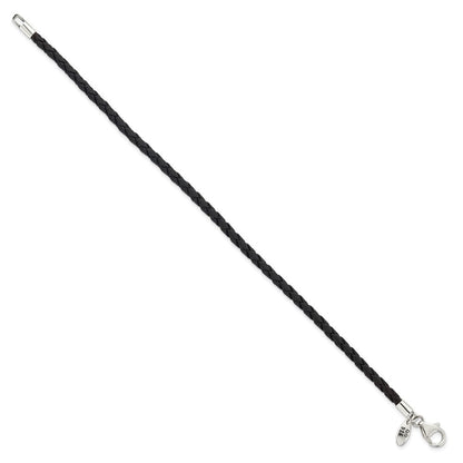 Sterlingsilber Reflections Schwarz Leder Perle Armband