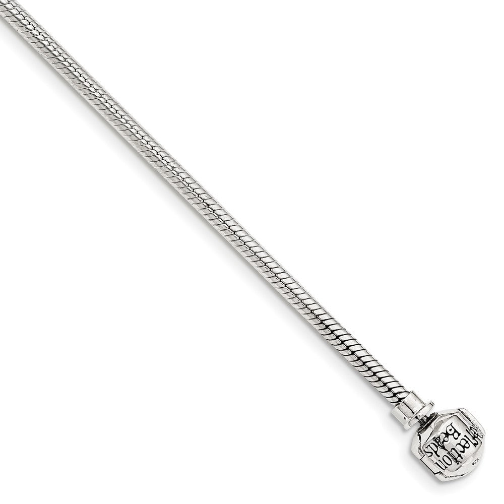 Sterlingsilber Reflections Klappbar Verschluss Perle Halskette