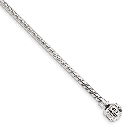 Sterlingsilber Reflections Klappbar Verschluss Perle Halskette