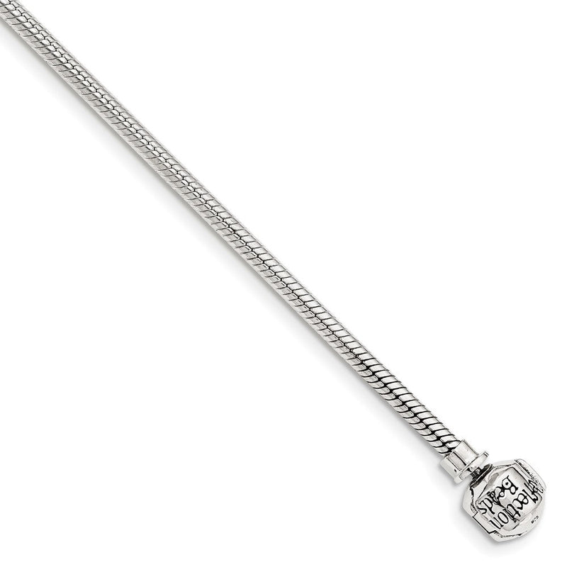 Sterlingsilber Reflections Klappbar Verschluss Perle Halskette