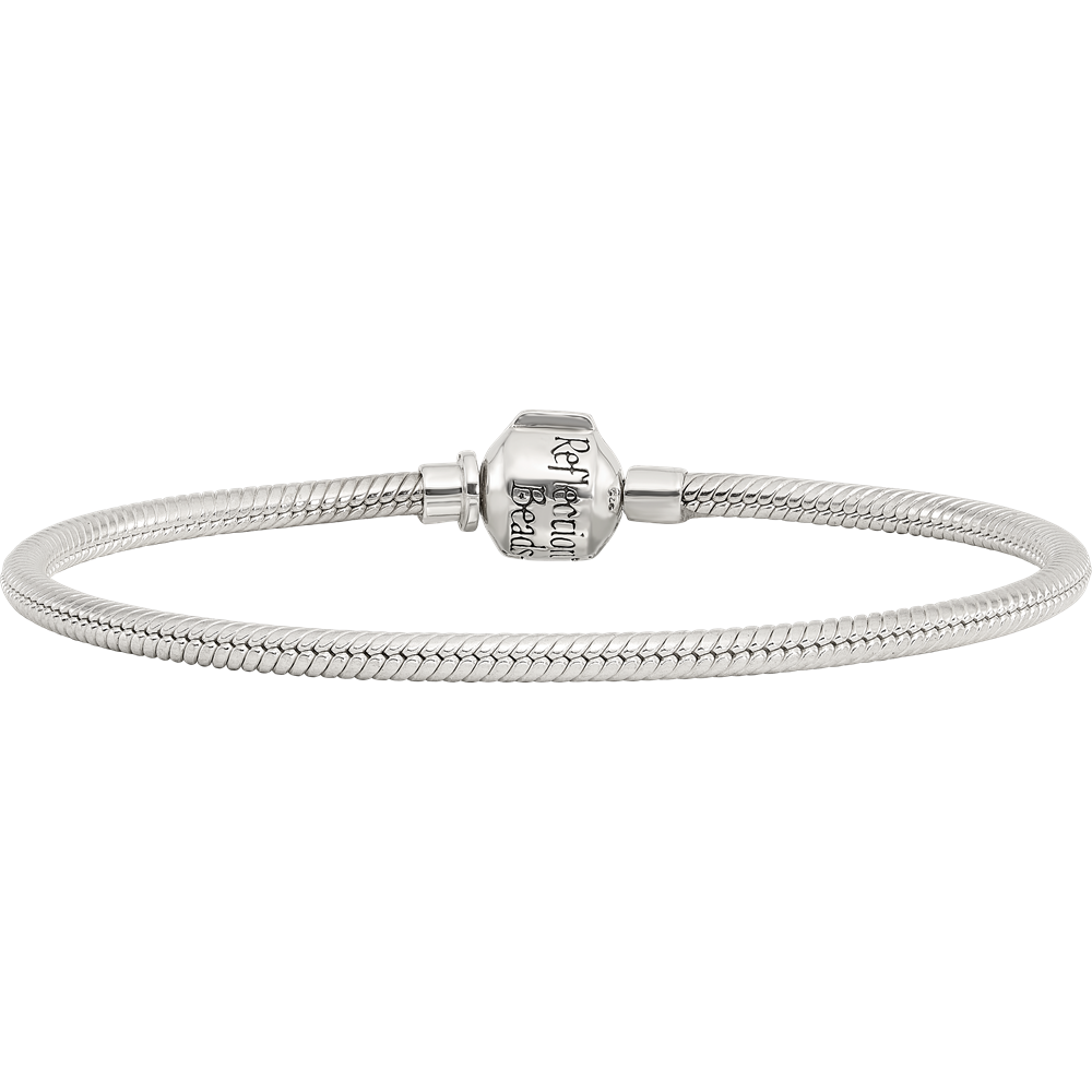 Sterlingsilber Reflections Klappbar Verschluss Perle Armband