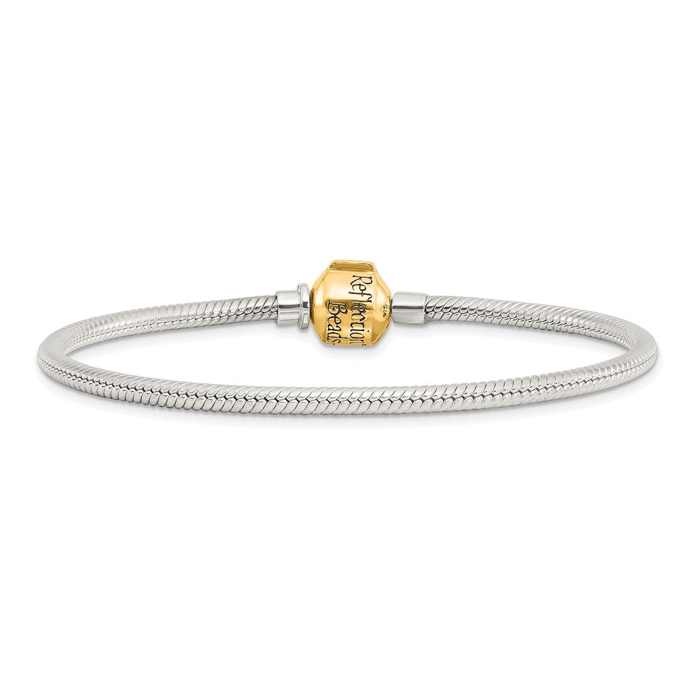 Ss & 14K Reflections Verschluss Perle Armband